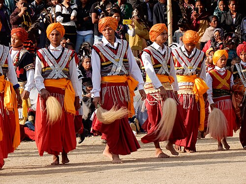 The Nongkrem Dance Festival of Meghalaya is celebrated during autumn at Smit, the cultural centre of the Khasi Hills