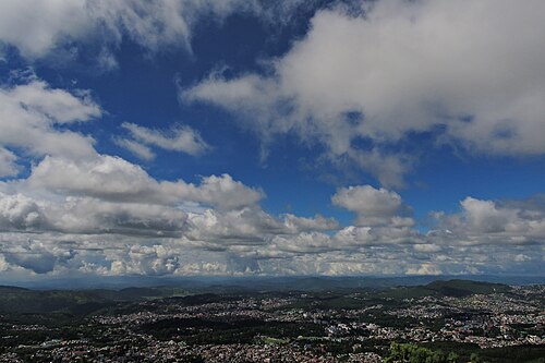 A BIRDS EYE VIEW OF SHILLONG FROM SHILLONG PEAK